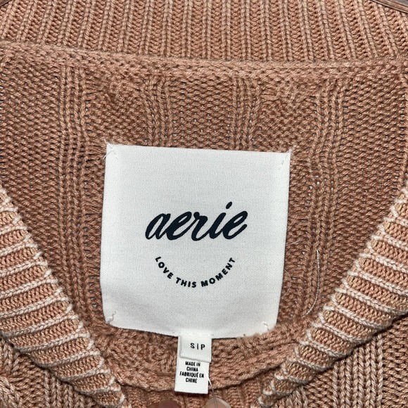 Aeri Women's NWT Cropped Cable Knot Casual Cozy Everyday Sweater Size Small - Picture 2 of 7